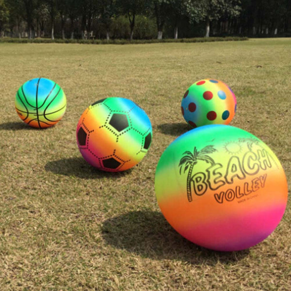 Rainbow Colored Inflatable Ball