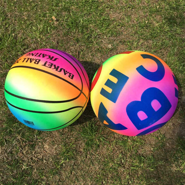 Rainbow Colored Inflatable Ball